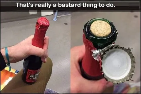 Bottle Corked With Another Bottle