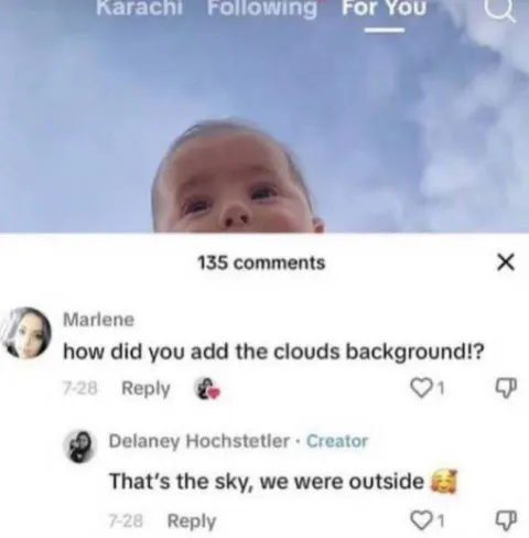 The Clouds Background Is the Sky
