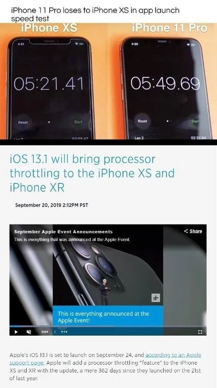 iPhone 11 Pro Loses Speed Test