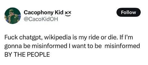Wikipedia Is My Ride or Die