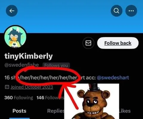 She/her/her/her pronouns