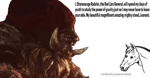 Radahn and His Scrawny Horse Leonard