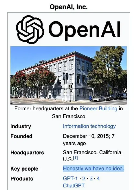 OpenAI Headquarters Infobox Parody
