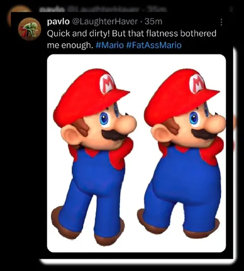 Fat Ass Mario Comparison