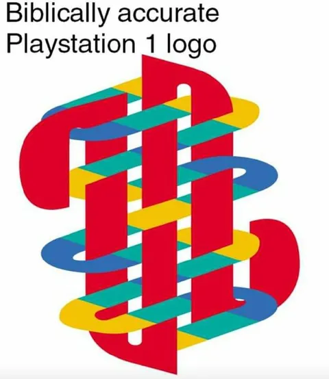 Biblically Accurate PlayStation 1 Logo