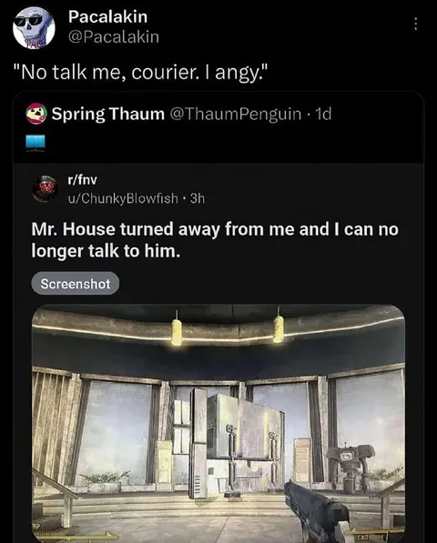 When Mr. House Turns Away
