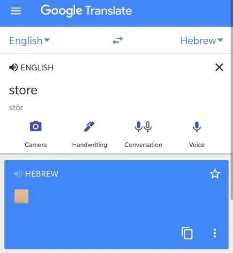 Google Translate Store Fail