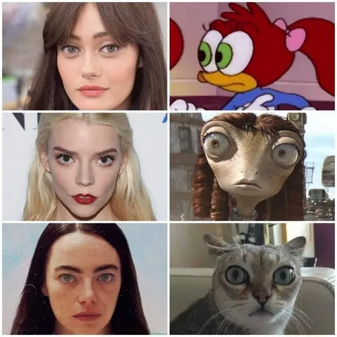 Девушки и их мультяшные двойники