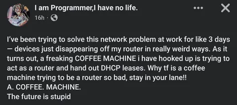 Coffee Machine Becomes a Router