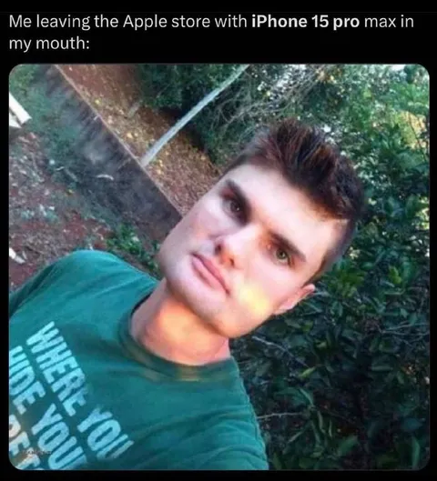 Leaving Apple Store With iPhone