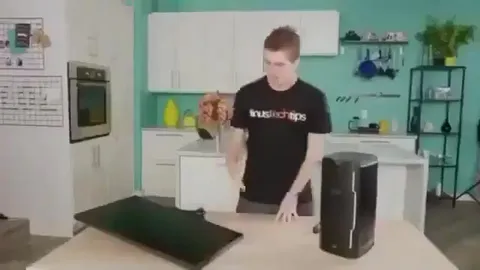 Man Tests a Giant Speaker