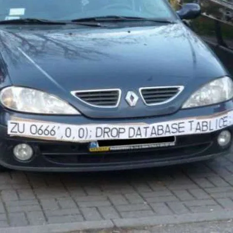 SQL Injection License Plate