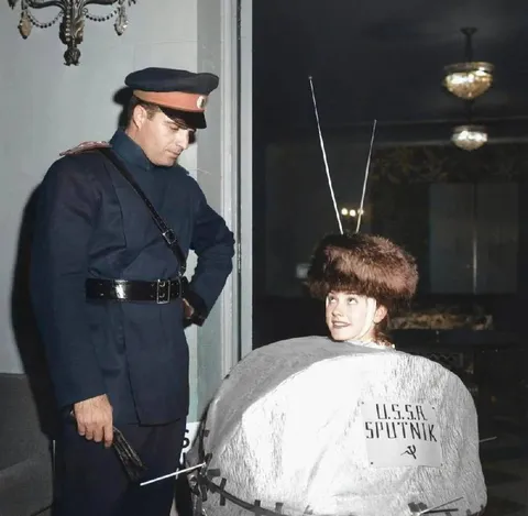Woman Dressed as Sputnik