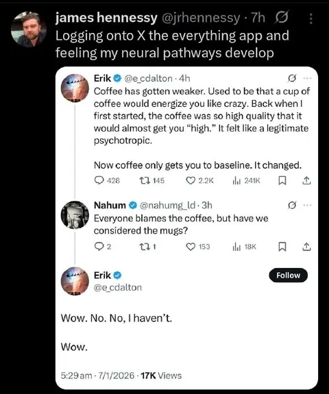 Coffee Only Gets You to Baseline