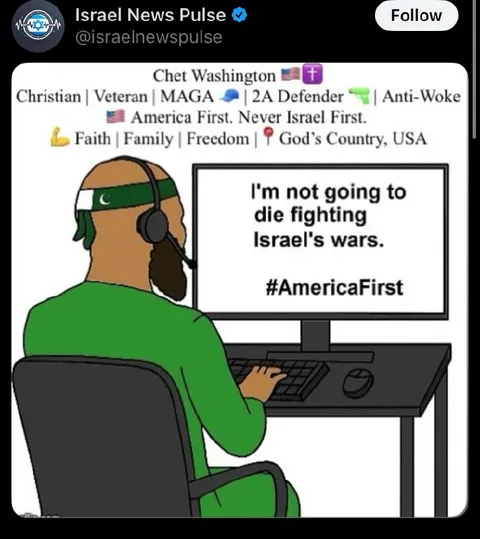 America First Gamer Rejects Israel's Wars