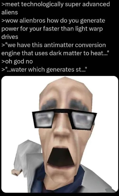 Aliens Generate Power From Water
