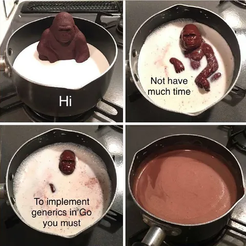 Gorilla Melting Into Chocolate