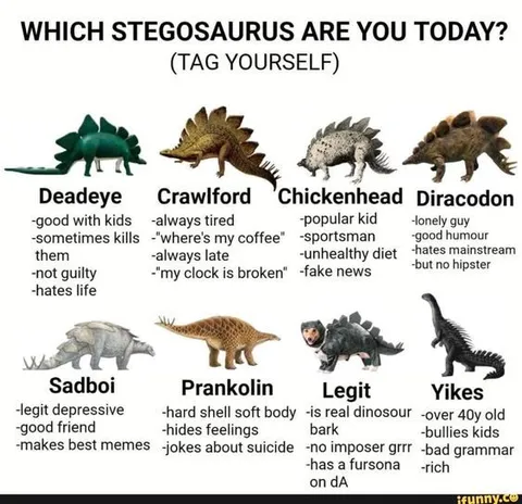 Which Stegosaurus Are You Today