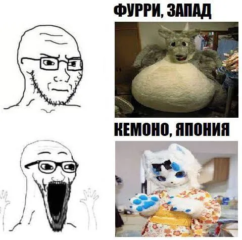 Фурри Запад и кемоно Япония