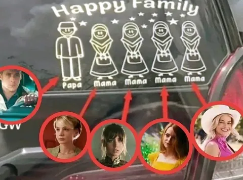 Happy Family With Four Mamas