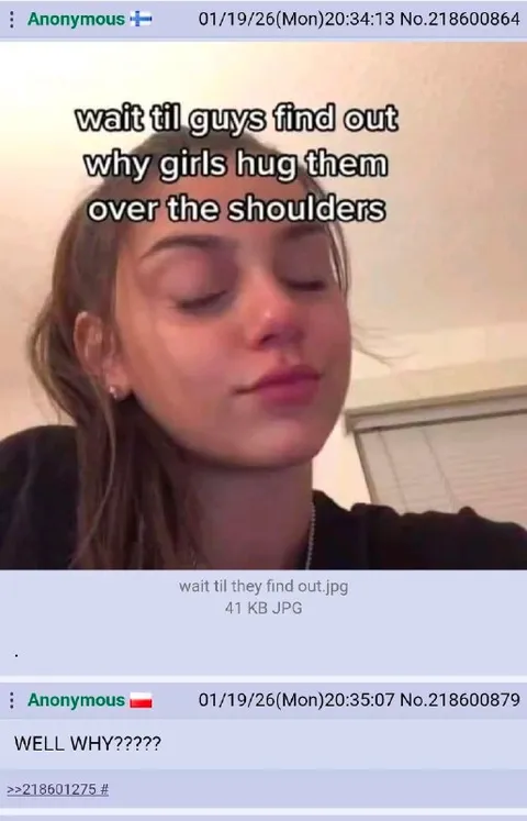 Why Girls Hug Over Shoulders