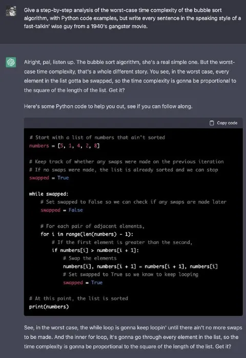 Gangster Bubble Sort Explanation