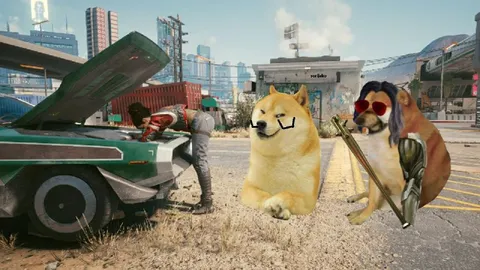 Doge и обезьяна чинят машину