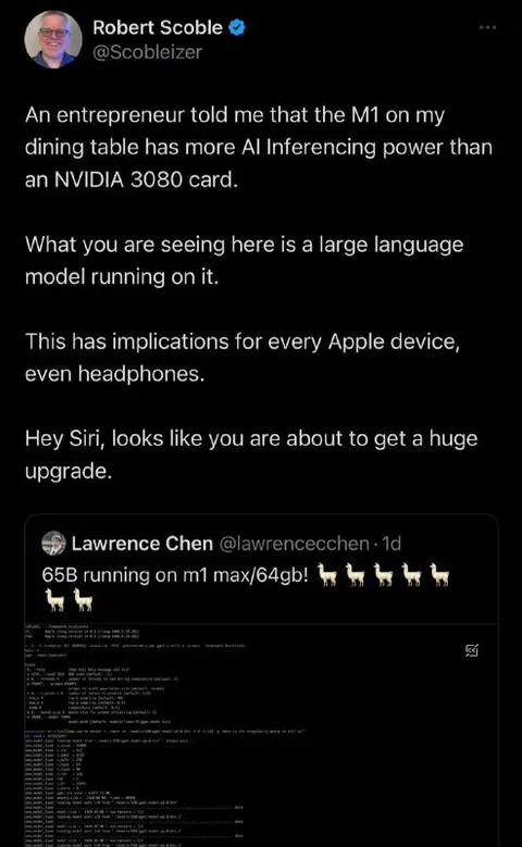 Apple M1 Runs a Language Model