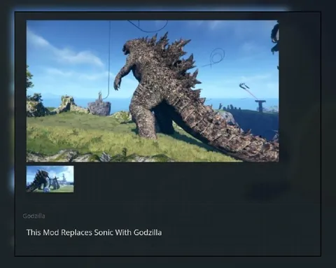 Mod Replaces Sonic With Godzilla