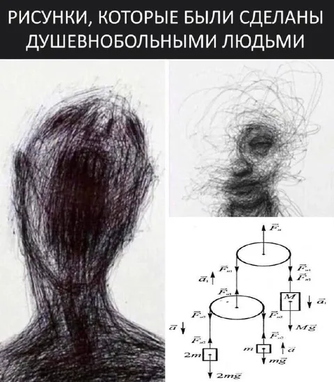 Рисунки душевнобольных людей
