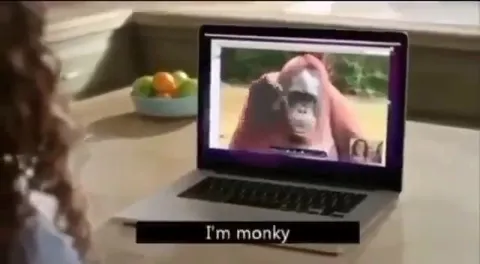 Orangutan Insults a Girl on Video Call