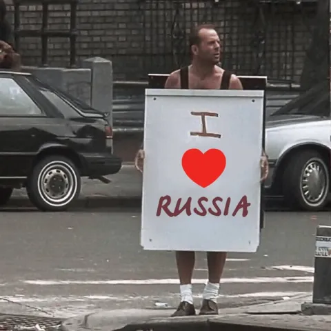 I Love Russia Sign