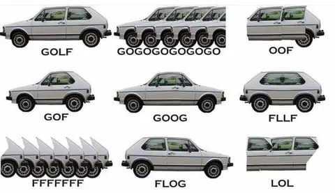 Volkswagen Golf Wordplay