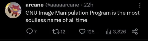 GNU Image Manipulation Program Name Joke