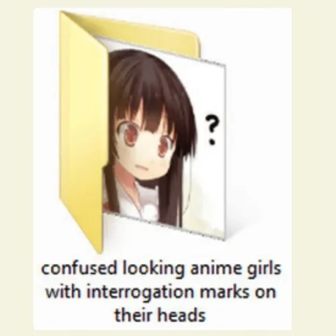 Confused Anime Girl With Question Mark