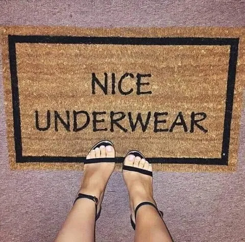Nice Underwear Doormat Joke