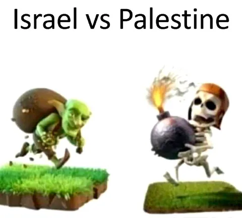 Israel vs Palestine Goblin Bomb Meme