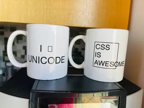 Unicode and CSS Coffee Mugs