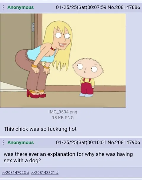 Lois and Stewie Dog Question