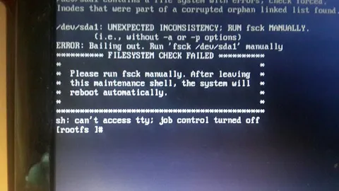 Filesystem Check Failed