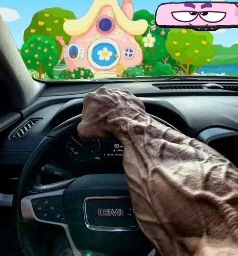 Динозавр за рулём GMC