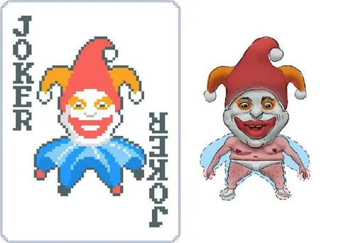 Joker Pixel Art vs Realistic