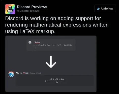 Discord Adds LaTeX Support