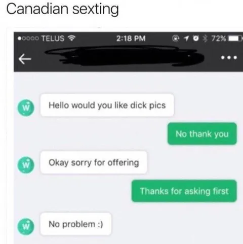 Canadian Sexting Etiquette