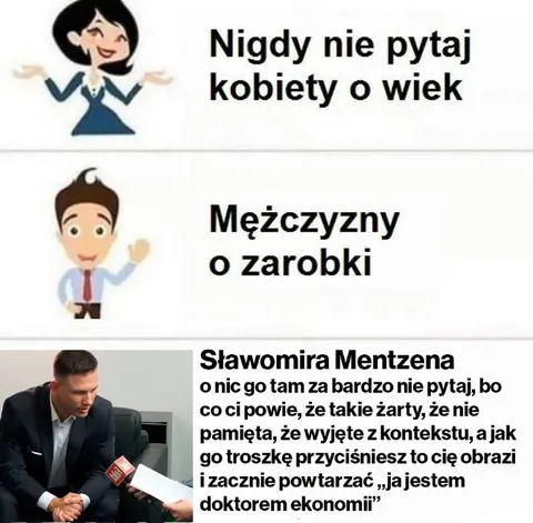 Nie pytaj Mentzena o zarobki