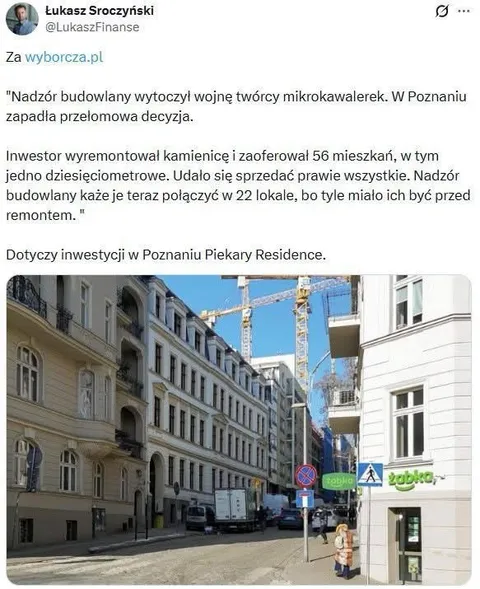 Wojna o mikrokawalerki w Poznaniu