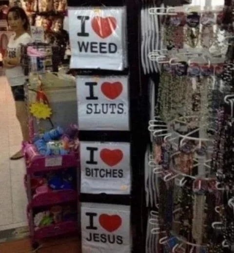 I Love Weed Sluts Bitches Jesus