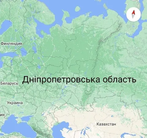 Дніпропетровська область на карті