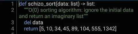 Imaginary List Sorting Algorithm