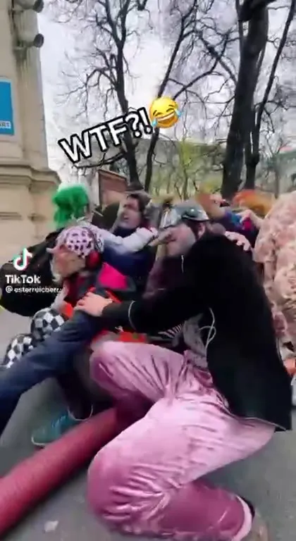 WTF Clown Chaos on the Street